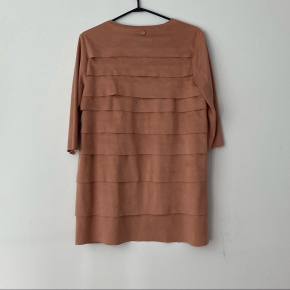 Faux suede ruffle cardigan - Picture 6 of 6